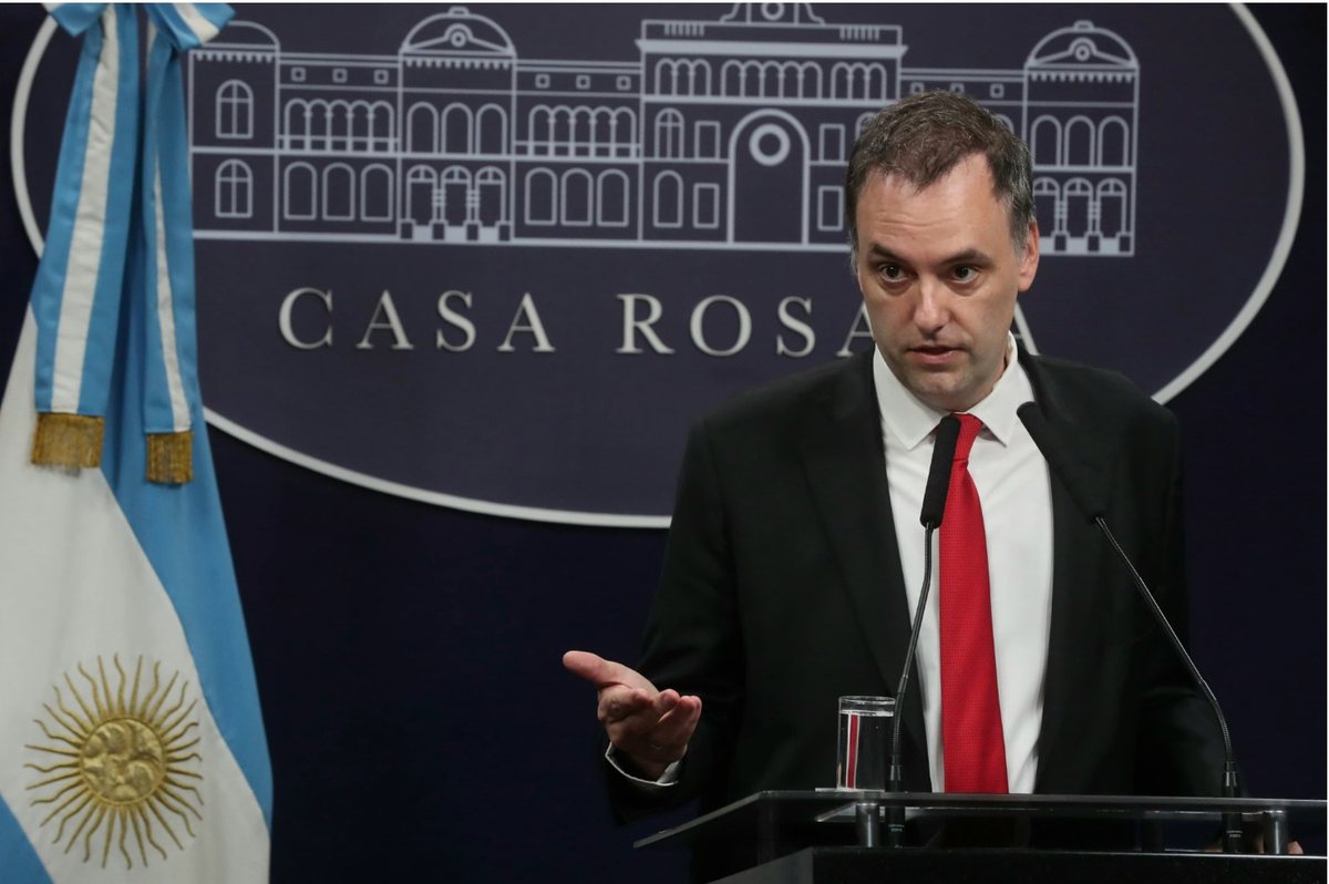 Conferencia de prensa en Casa Rosada